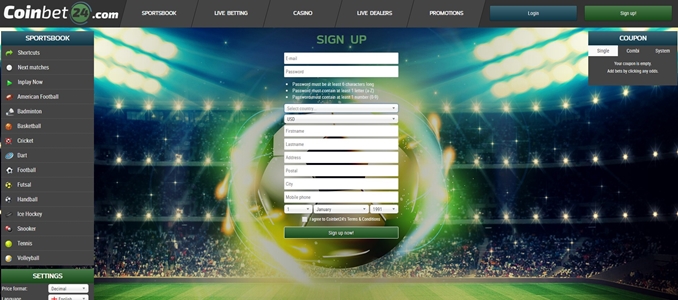 coinbet24 registration page