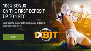 1xbit bitcoin betting site signup bonus of 1 BTC