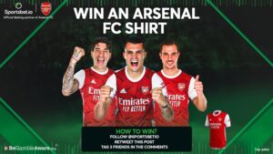 Arsenal FC shirt giveaway by Sportsbet.io